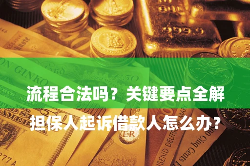 北京

担保人起诉借款人怎么办？流程合法吗？关键要点全解析